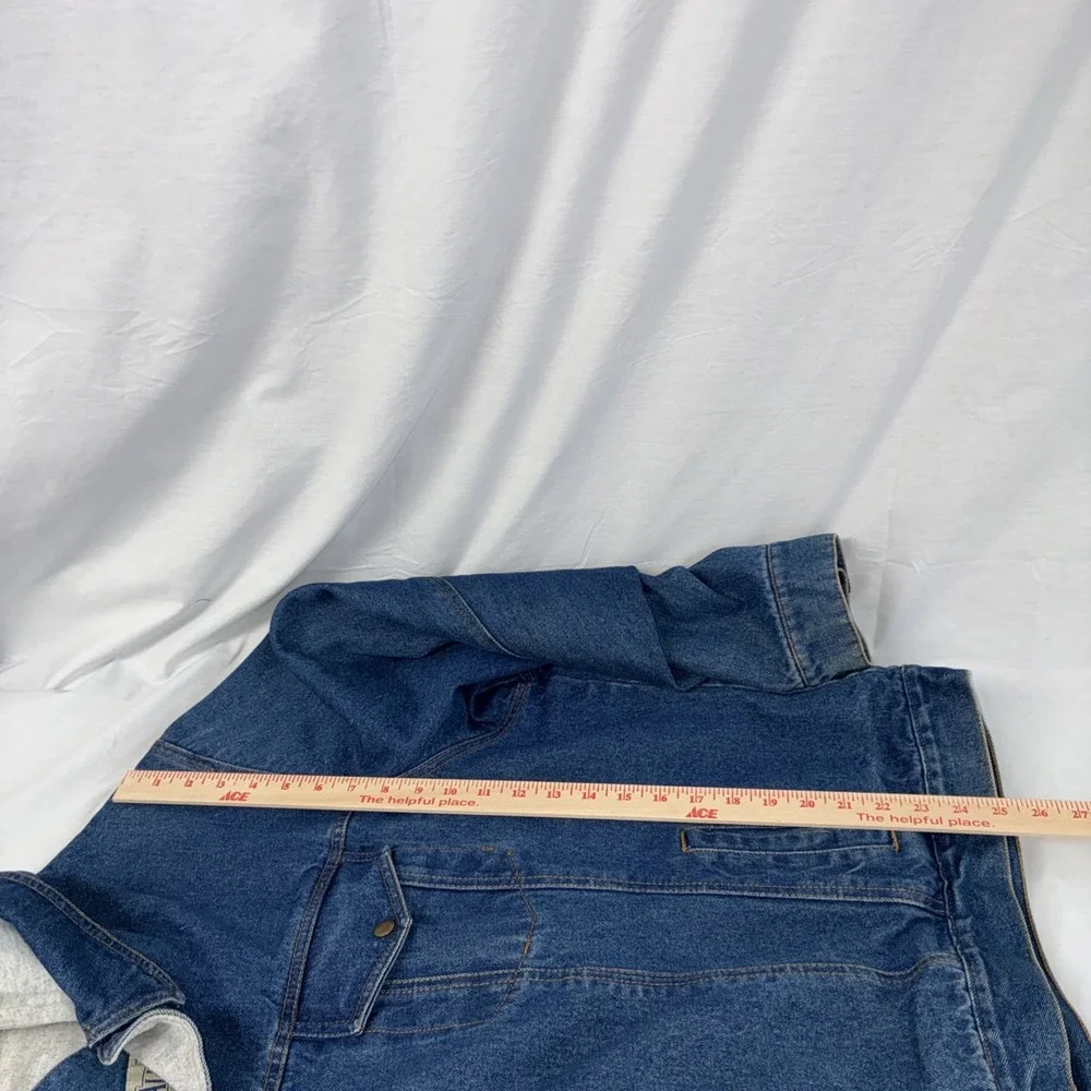 Himalaya Outfitters Mens Hooded Denim Jacket Blue Workwear Size 3X Big
